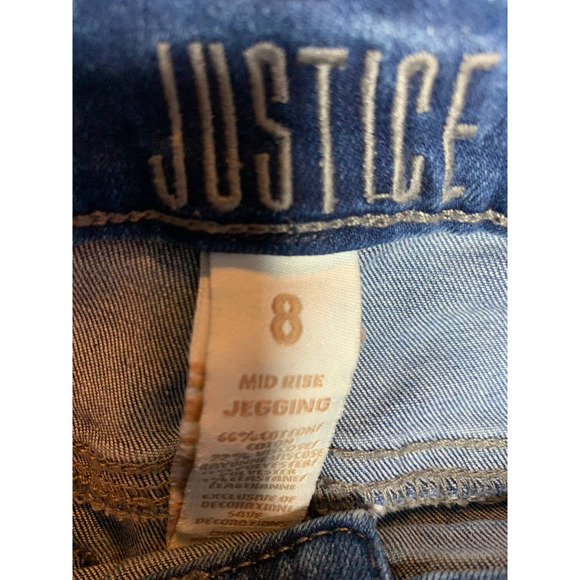 Justice Girls Light Washed Skinny Jeans- 8 - Picture 4 of 4